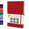 Pinnora Red A5 Notebook – Lined Everyday Journal Notebook &