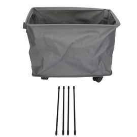 Rolling Slim Laundry Basket On Wheels with Carry Handle Collapsible Narrow Slim Laundry Storage Basket Dark Gray