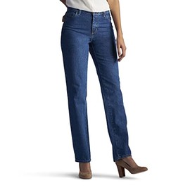 Lee Women's Relaxed Fit All Cotton Straight Leg Jean, Livia, 14 Short Petite