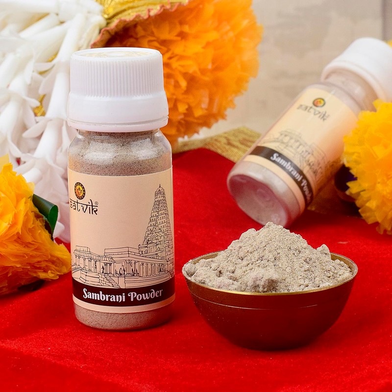 SATVIK Pure Sambrani Powder for Pooja – 30g | Premium