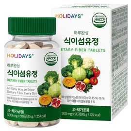 Holidays One-Day Complete Dietary Fiber Tablets, 90 Tablets, 1 Piece / 홀리데이즈 하루완성 식이섬유정, 90정, 1개