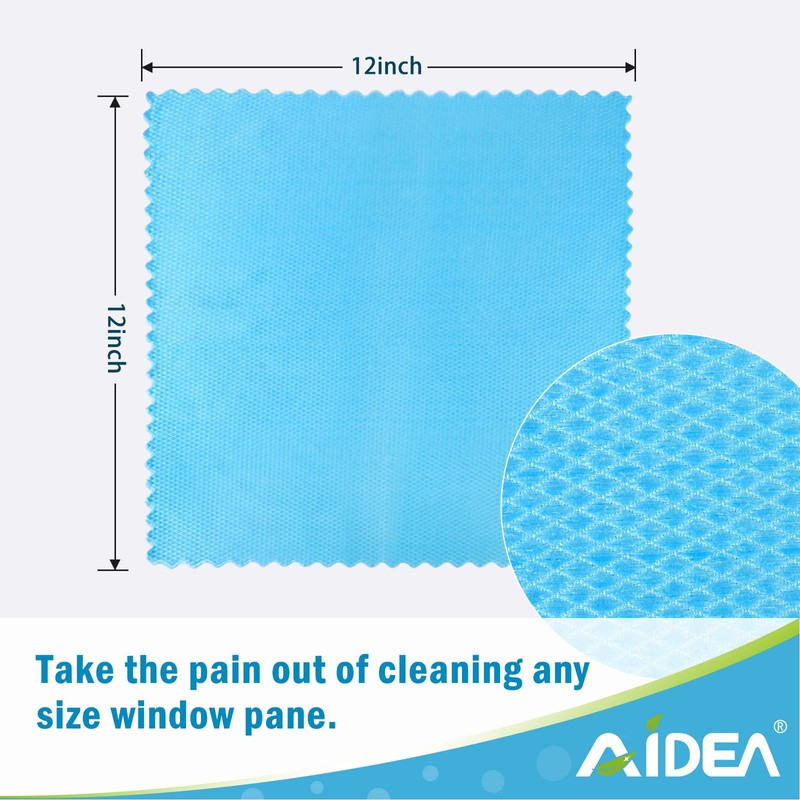 AIDEA Microfiber Glass Cleaning Cloth, 8PK, Premium Microfiber Glass and