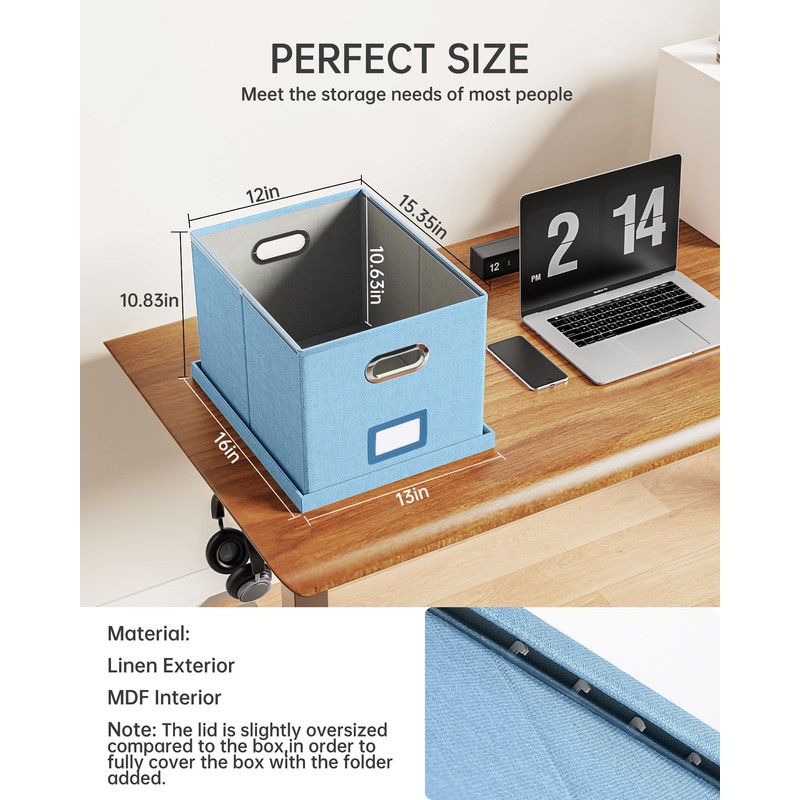 Oterri File Organizer, File Box, File Cabinet for Letter File