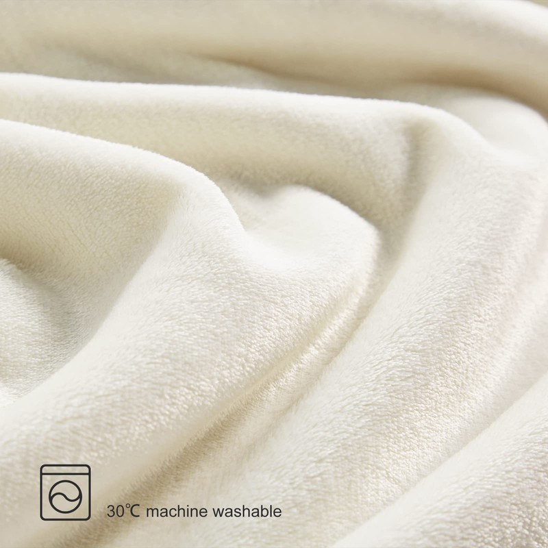 Wavve High-Quality Microfibre Fleece Blanket, 4-Season, Soft, Fluffy, Warm, Cuddly