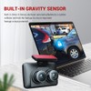 AIXXCUVQ Car 3Lens DVR 3-Channel Dash Cam Front and Rear