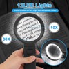 10X 30X Magnifying Glass with Light and Stand, 12LED Foldable