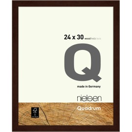 nielsen Quadrum Photo Frame, 24x30cm Wood Picture Frame, Wenge Photo Frame with Protective Float Glass and Push and Turn Clips - Wenge