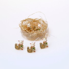 Lucky Pig Lucky Charm with Horseshoe for Hanging Approx. 30 mm 4 x 6 Pieces 97556