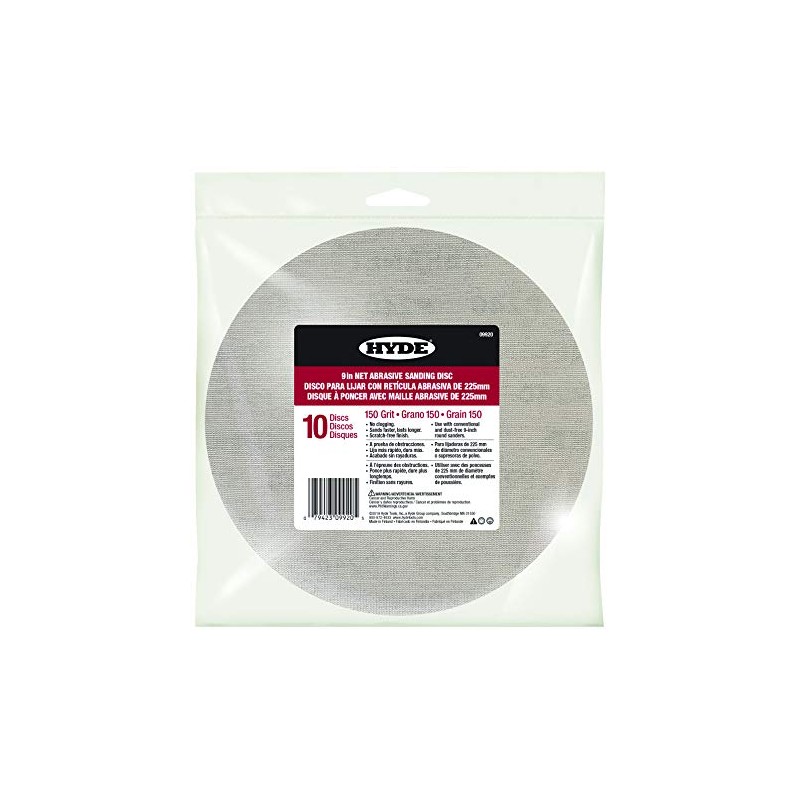 Hyde 09920 9" Disk Abrasive Sanding Net, 150 Grit, 10