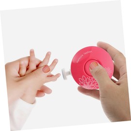 Kisangel 1 Set Electric Nail File for Portable Nail Trimmer and Manicure Tool Safe Silent Design for Easy Use for Home Travel Includes Grinding Heads