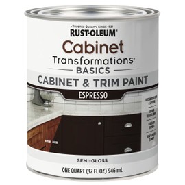 Rust-Oleum 372011 Transformations Basics Cabinet & Trim Paint, Quart, Espresso