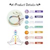 Jovivi Infinity Chakra Bracelet for Women,Healing Crystals Gemstones Gold Bead