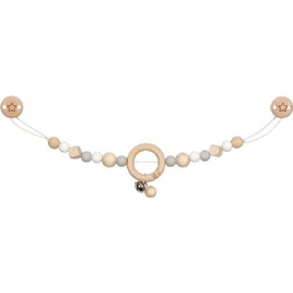 Goki 65247 Pram Chain, Grey, Stars Pram Pendant, Colourful, Large