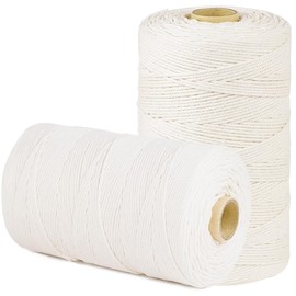 SMART&CASUAL 1,650 Feet 2mm Cotton Butcher Twine String Soft Food Safe for Cooking Craft Baker Kitchen Meat Turkey Sausage Roasting Gift Wrapping Gardening Crocheting Knitting