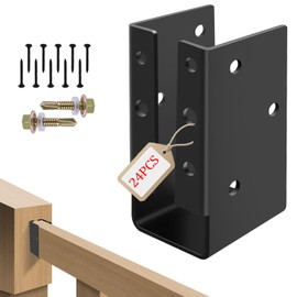 2x4 Concealed Joist Hanger - 4 Pcs Heavy-Duty Steel Q235B 235B Steel Powder Coated Concealed Mount Joist Hangers Brackets for Wood Beams, Perfect for Fences, Decks, and Floors