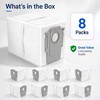 USBOO 8 Pack Dust Bags for Roborock Q Revo, QV