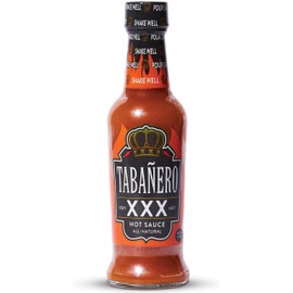 Tabañero Extra Spicy XXX Hot Sauce, 5 oz Small Glass Bottle, Gourmet Spicy Sauce Gift, All Natural, Low Sodium, Made in the USA