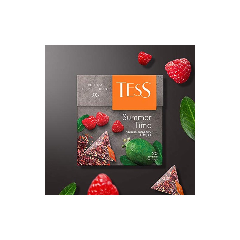 Tess Summer Time Fruit Tea Composition Hibiscus, Raspberry and Feijoa