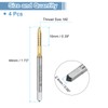 sourcing map 4pcs Spiral Point Plug Taps, M2 x 0.4