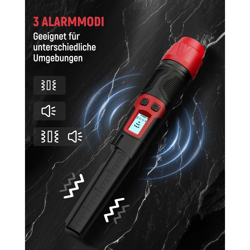 KAIWEETS Metal Detector Pinpointer, IP68 Waterproof 360° Pulse Induction Metal