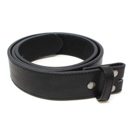BC Belts Leather Belt Strap with Vintage Distressed Texture 1.5" Wide with Snaps (Black-L)