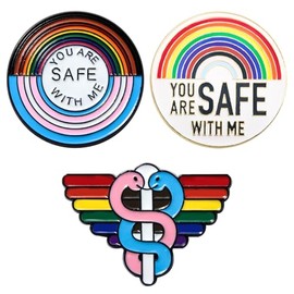 OAOSDH 3 Stücke Regenbogenthema, Kreative Cartoon -Brosche, Metallbrosche, Geschenkbrosche, Kleidungszubehör.