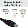 Jintooyun 진투윤 6피트 FireWire IEEE 1394 케이블 4핀 대 남성