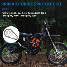 URLWALL Drive Sprocket Chain Kit for Surron Light Bee X S Segway X160 260 Dirt Bike, High Strength & Hardness Steel 420 Chain 30 Front 13 Rear Tooth Gear Sprocket Set for Surron Accessories