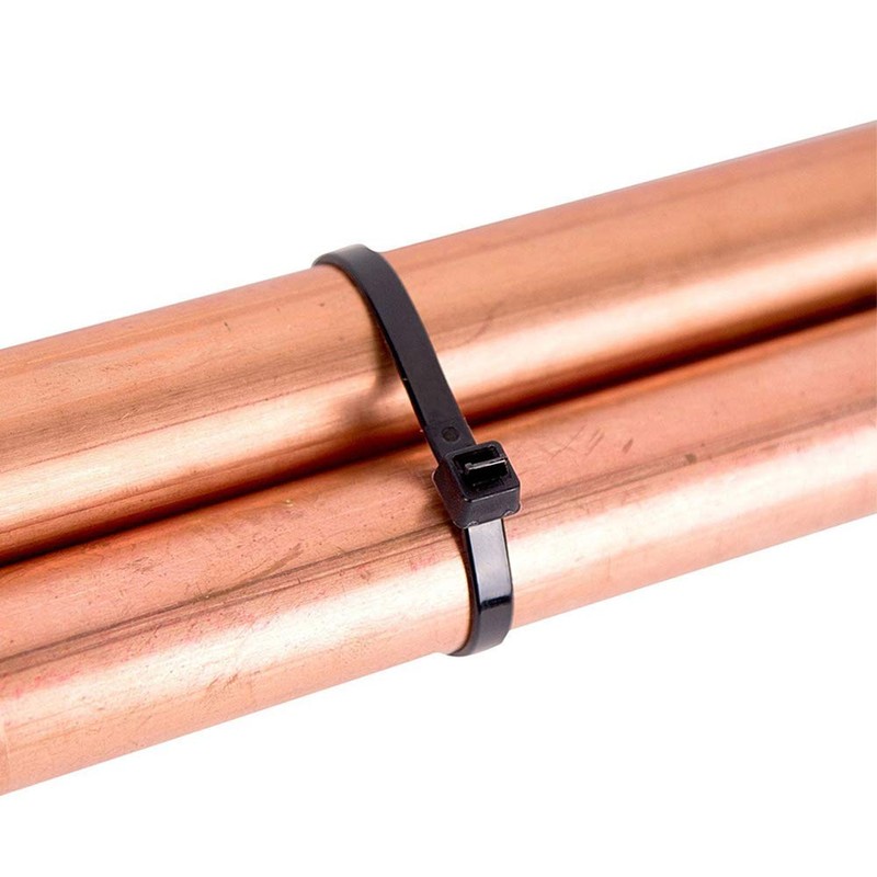 8" Plastic Cable Zip Ties 100-Pack (Black)