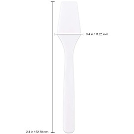 200pcs PANA Cosmetic Make Up Disposable Plastic 2.5" Spatulas Skin Care Facial Cream Mask Spatula (WHITE-200 Pieces in a Box)