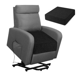 FlyGulls Recliner Cushions for Elderly 20"x20"x5" Extra Large Seat Cushion for Couch Armchair Wicker Chairs Square Chair Cushions with Non-Slip Backing and Textured Washable Cover Black