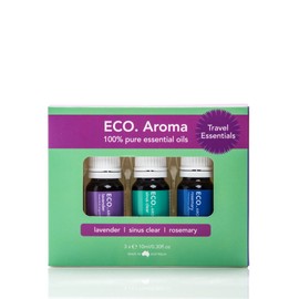 ECO. Travel Essentials Aroma Trio (Lavender, Rosemary, Sinus Clear)