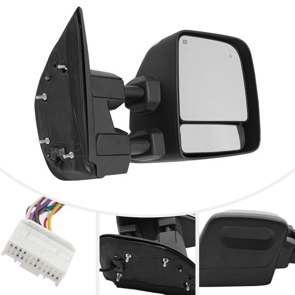 CNCEST For 2017-2022 Nissan Titan Right Chrome Heated Rear View