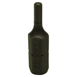 2.5mm Allen H2.5 Metric 25mm/1" Long 1/4" Hex Shank Screwdriver Bit. JL Missouri Parts & Misc. (1)