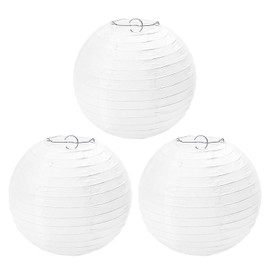 3 Pieces Lampshade, White Round Lantern, Lampshade Hanging Lamp, Round Paper Lampshade Watch, Wedding Decorations, Party Props Supplies