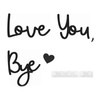 Handcrafted "Bye, Love You" Plywood Sign - Black Wall Art