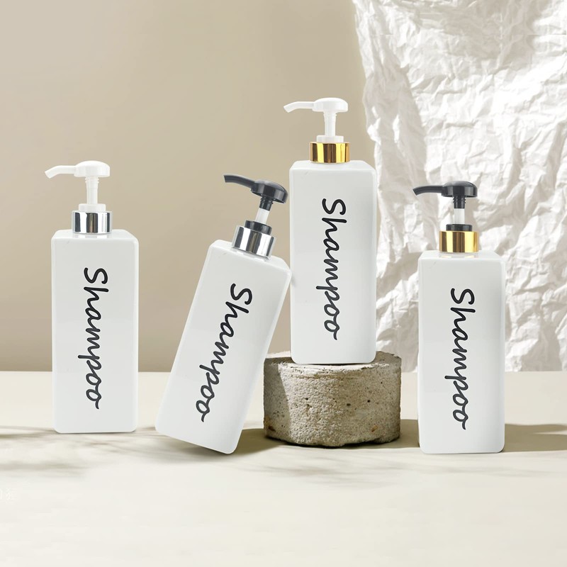 Shampoo and Conditioner Dispenser (Set of 3, 21oz) Modern Refillable