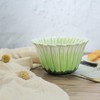 SOCOSY Green Daisy Shaped Salad Bowls, Pasta Bowls, Ceramic Serving