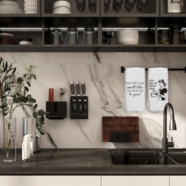 Myakako 2 Pack Funny Highly Absorbent Bath Towels Kitchen Towels Dish Kitchen Towels, Flour Sack Towel, Funny Dish Cloth Hand Towel for Bathroom Kitchen Hostess New House Housewarming