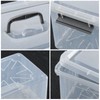 Minekkyes Plastic Latch Boxes, Clear Storage Bin with Lids, 12