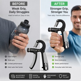 Adjustable Hand Grip Strengthener for Fitness Training – 10–100kg Spring Gripper for Fingers, Wrist and Forearm Exercise