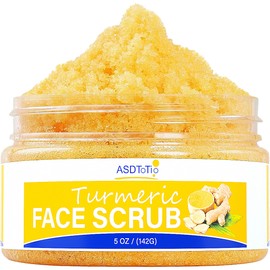 Turmeric Scrub - for Face and Body, Natural Ingredients with Vitamin C to Cleanse and Hydrate Skin, Turmeric Scrub Skin Care for All Skin Types