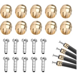 HARY Disc Brake Olive Insert Shimano Olive and Pin Set of 10 Compatible with BH90 Hydraulic Hose Brake Line Hydraulic Disc Brake Hose