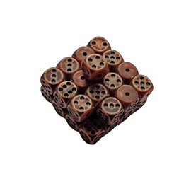 Cube Time 9244 - Dice Set Alyen W6 12 mm Antique Copper m/Black (32 Dice in Transparent Box)