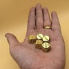 CLVEDU Classic Brass Dices Solid Polished D6 Cube Spot Dice