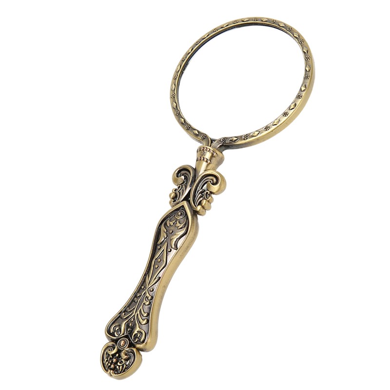 3X Retro Magnifying Glass Handheld Portable Exquisite Magnifying Glass for