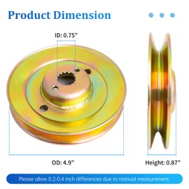 UP2WIN 3 Pack M163464 Mower Spindle Pulley Compatible with JD Ztrak Zero Turn Mowers, Deck Spindle Pulley Compatible with John Dee re Z425 Z435 Z445, Replace M154394