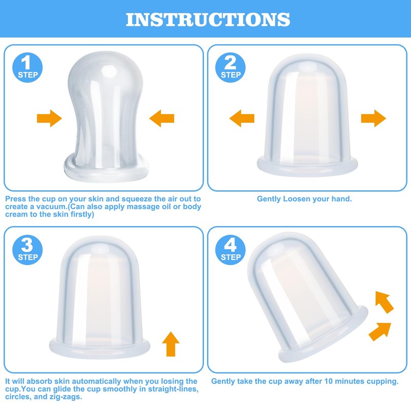 Excitsayno Silicone Cupping Therapy Set - Cupping Kit for Massage