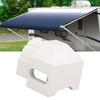 RV Awning End Plug White Solid Aluminum Durable Easy Installation