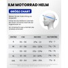 ILM ECE22.06 Model 159 Flip-Up Motorcycle Helmet Full-Face Helmet Double